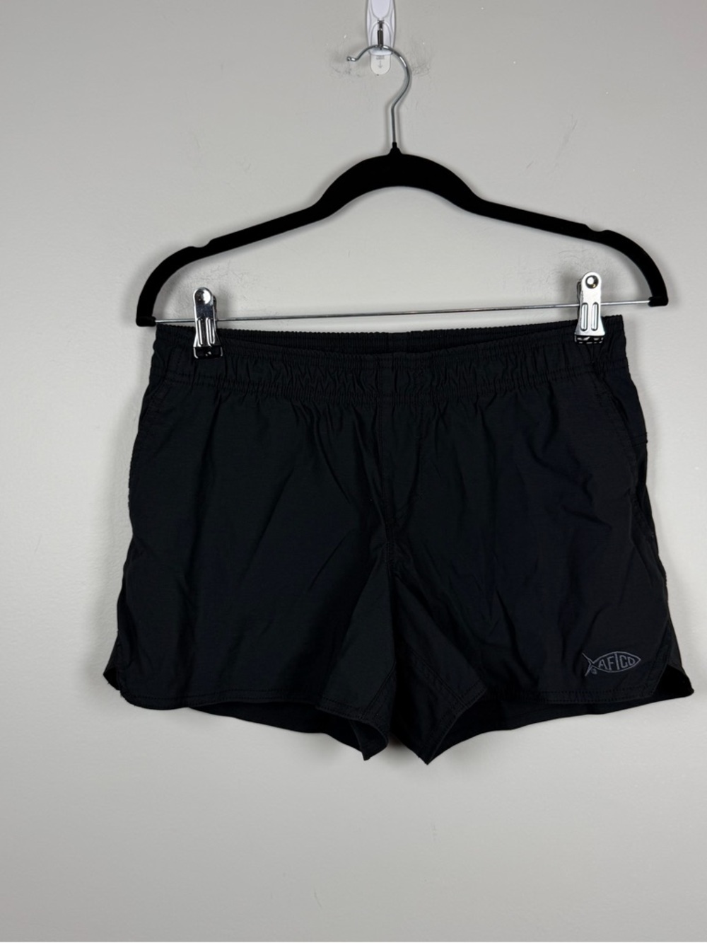 Aftco Fishing Black Nylon 4” Shorts Women's Size Small Outdoors Hiking Boating